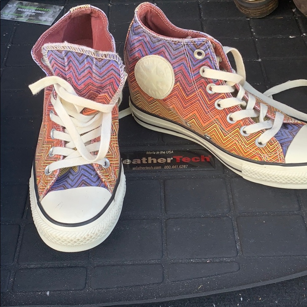 Chevron Heeled Converse